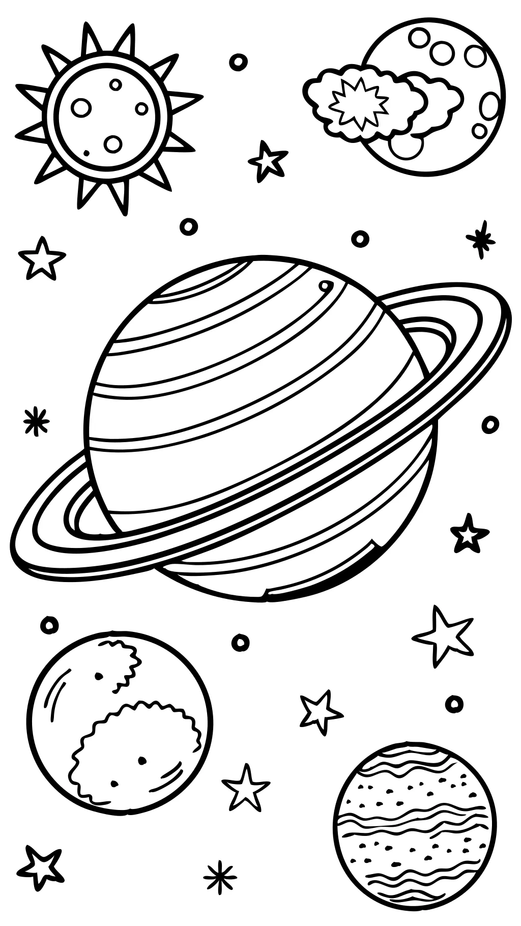 planets coloring page